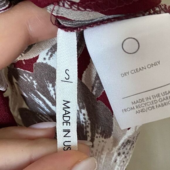 Reformation Charles Maxi Wine Red Dress Cut Out Backless Floral Size S - Picture 6 of 7